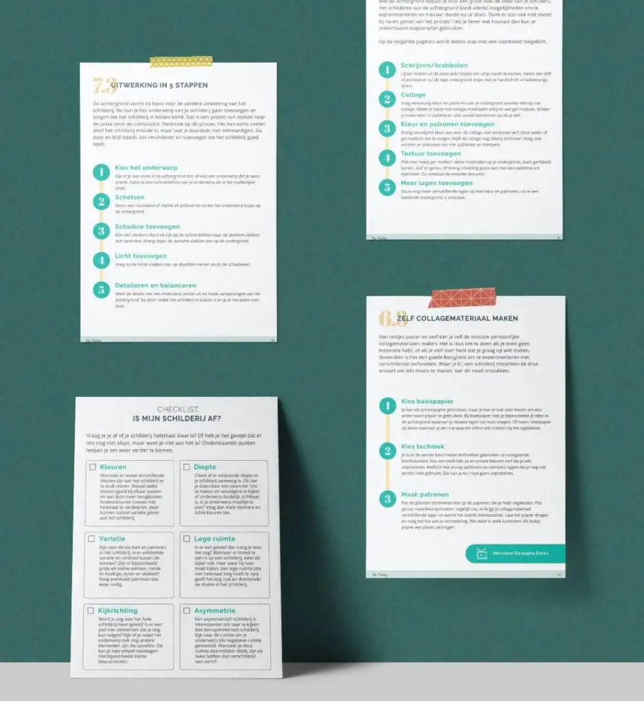 Mixed Media Werkboek - checklists